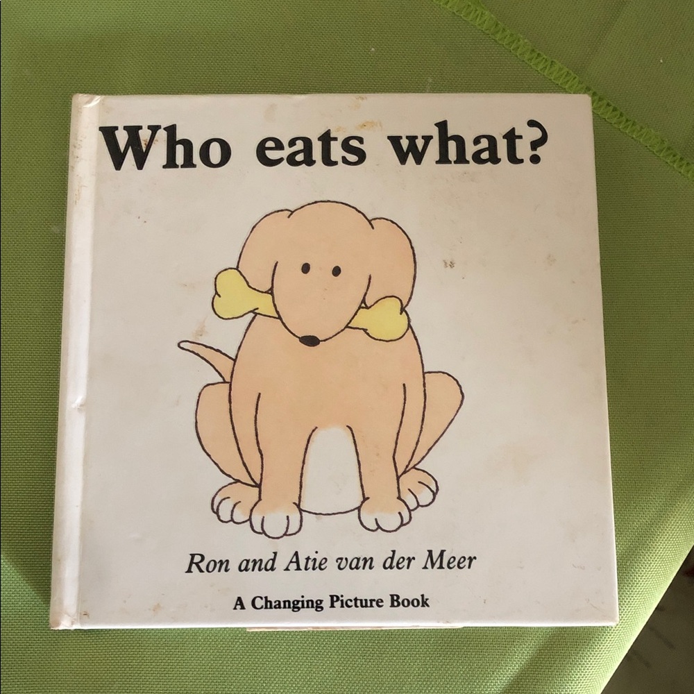 Who Eats What? Kids Learning Book - Beige/White